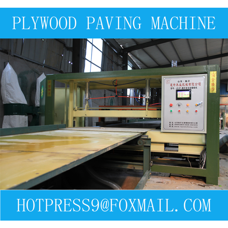 Plywood paving machine
